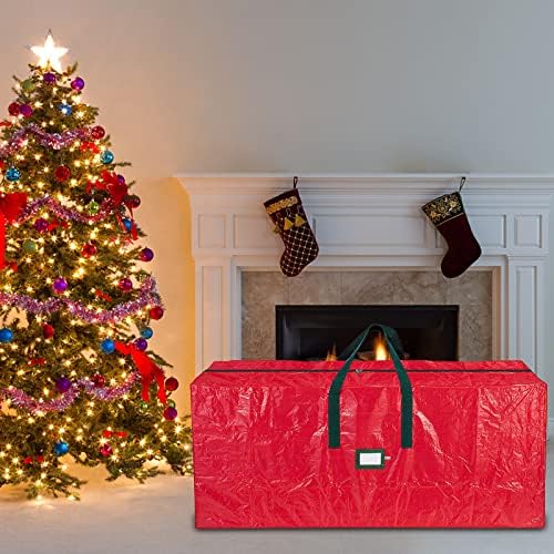 עץ חג המולד אחסון תיק יכול חנות חג המולד עץ אחסון בית אחסון עמיד חומר אבק ורוכסן כיס עם ידית ארנק אחסון ארגונית עבור ארון