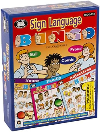 פרסומי סופר דופר / משחק בינגו שפת סימנים אמריקאי / משאב למידה חינוכי לילדים