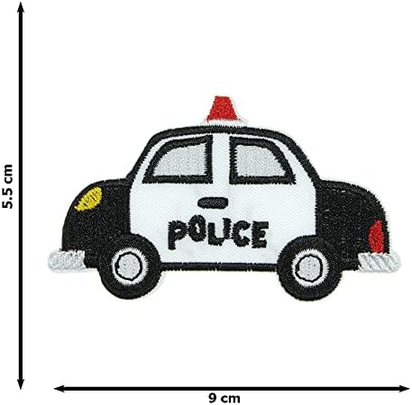 JPT - דובדבן משטרתי עליון לוגו שחור -לבן רקום אפליקציה ברזל/תפור על טלאים תג לוגו חמוד תיקון על חולצת חלצה כובע ג'ין תיק בגדים