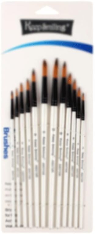 מברשת ניילון SXNBH 12 ארט קו עט עט צביעה בצבעי מים גיר מברשת מברשת מברשת שמן (צבע: D, גודל