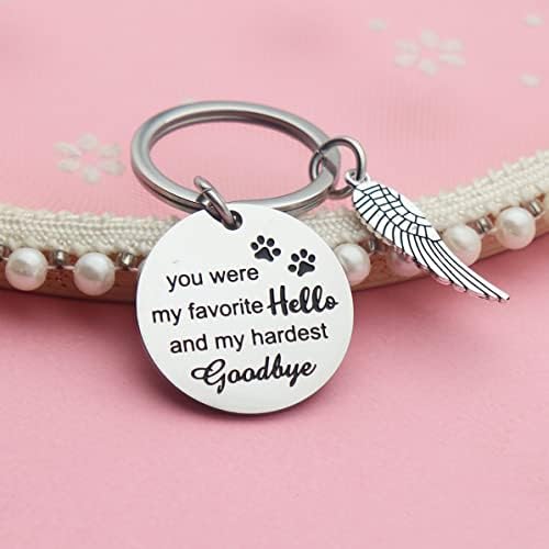 מתנות זיכרון לחיות מחמד אייליגן כלב חתול זיכרון מחזיק מפתחות מתנת אהדה לאובדן מזכרת לחיות מחמד טבעת מפתח לכלב חתול מאהב