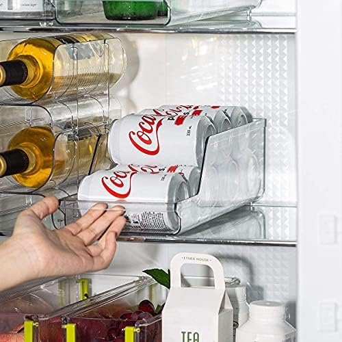 Ettori 2PCS Soda Can מארגן למקרר ומחזיק ביצה למקרר BPA מארגן מקרר בחינם