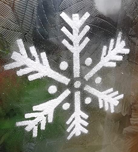 בית וסטיילינג קישוט חלון חג המולד 150 מיליליטר תרסיס שלג מלאכותי עם 8 סטנסיל נייר