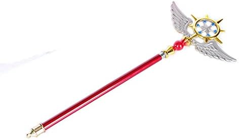 תחפושת Qidudz Cosplay Sakura Bird Bird Cane Magic שרביט שרביט שרביט אגרוף אגרוף סגסוגת אבץ דוגמנית צעצועים לילדים