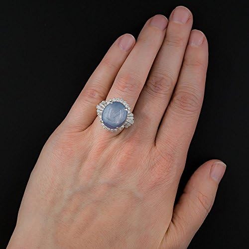פטמני חנות קרט כוכב 925 כסף לבן ספיר קוקטייל טבעת חתונת אירוסין תכשיטים