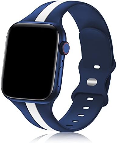 רצועת ספורט מעצבים תואמת עם Apple Watch להקות IWatch 38 ממ 40 ממ 41 ממ 42 ממ 44 ממ 45 ממ 49 ממ נשים נשים, רצועות סיליקון רכות רצועות כף יד לסדרת Apple Watch 8/7/6/5/4/3/2/1/SE/Ultra