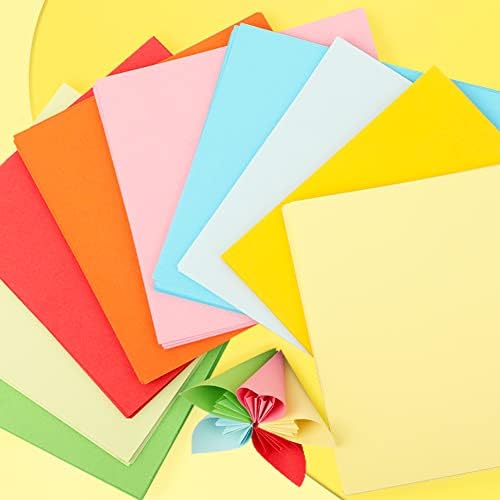 אוריגמי נייר, 200 גיליונות 20 חי צבעים כפול צדדי 6 אינץ כיכר אוריגמי נייר חבילות עבור אומנויות ומלאכות.