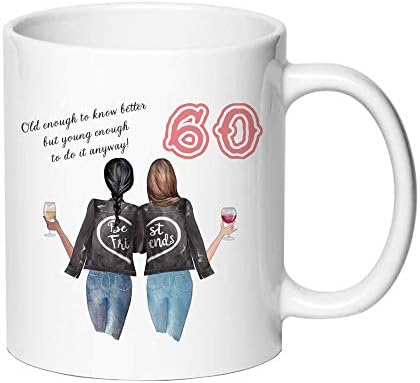 60 מבוגר מספיק כדי לדעת טוב יותר אבל צעיר מספיק כדי לעשות את זה בכל מקרה ספלי קפה-חידוש קרמיקה קפה ספל תה כוס לבן 60 יום הולדת מתנות לנשים רעיונות למתנה