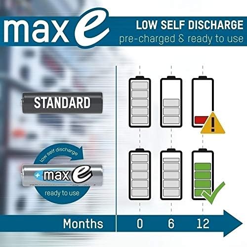 Ansmann Max e AA 2100 MAH פריקה עצמית נמוכה 4PK.