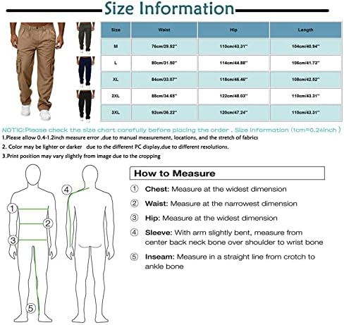 1 גברים מקרית טיולים מטען מכנסיים ספורט עבודה מכנסיים אופנה ריצה קל משקל מכנסיים כיס רב חיצוני מכנסיים