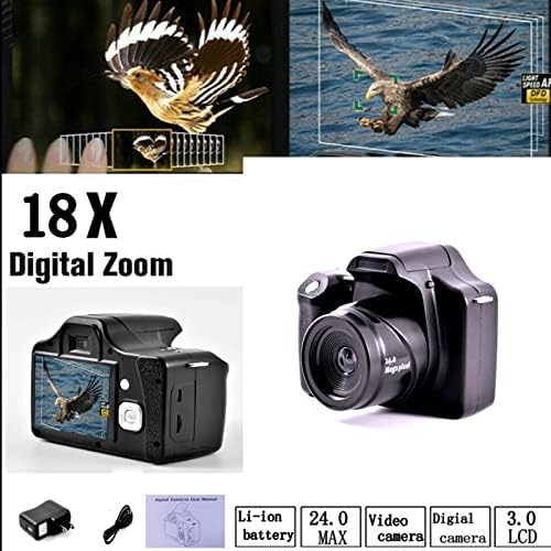 מצלמת זום דיגיטלית 18x - 2MP 1080P HD SLR מצלמת מיקוד ארוכה - TFT -LCD/לילה חזון פלאש/אנטי -רישום אלקטרוני/צילום אוטומטי רציף - מתנה נהדרת לחברים משפחתיים