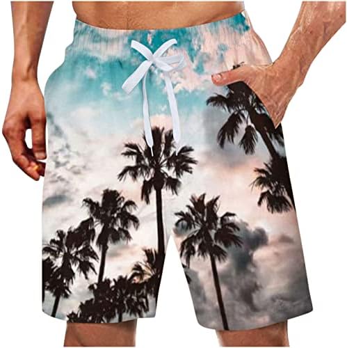 מגברים שוחים מכנסיים קצרים מהירים בגזעי חוף יבש בגדי ים עם רירית