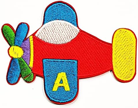 קליינפלוס 3 יחידות. חמוד אדום מטוס רקטות קריקטורה ילדי ילדים ברזל על תיקוני אופנה סגנון רקום מוטיב אפליקצית קישוט סמל תלבושות
