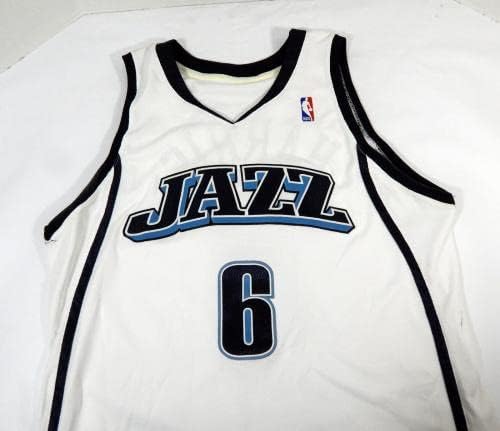 2009-10 יוטה ג'אז פול האריס 6 משחק הונפק ג'רזי לבן 46 DP37417 - משחק NBA בשימוש