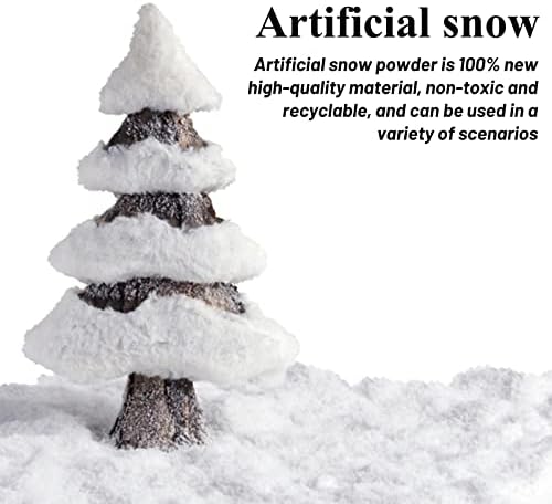 17.6 עוז שלג מלאכותי שלג מלאכותי מזויף, שלג מלאכותי מושלם לקישוטי שלג לחג, עבודות יד ורפש