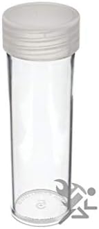 אדגר מרקוס מותג עגול ברור פלסטיק גודל מטבע אחסון צינור מחזיקי עם בורג על מכסה