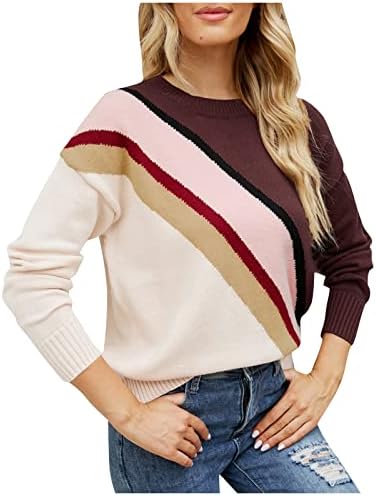 סוודרים של סתיו סתיו של Fragarn Plus בגודל נשים, סתיו סתיו סתיו וסריגת חורף סוודר סוודר סוודר שרוול ארוך