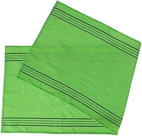 יוניון ארוך פילינג אחורי מגבת רחצה מגבת רחצה ירוק מסה עור מת 12 × 34