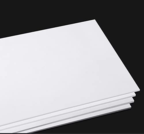 Ytgzs מורחב גיליון PVC מורחב לבן הניתן להדפסה לוחית PVC נוקשה גיליון לוח פלסטיק אידיאלי לשילוט, תצוגות, אורך גיליון פלסטיק עמיד 200 ממ רוחב 200 ממ, 20 יחידות, 200mmx200mmx0.5 ממ