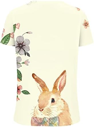 בנות חמוד חיות ארנב קוספליי חולצה שרוול קצר כותנה Crewneck נגד צוואר פרחים גרפי גרפי עליון לנשים W5