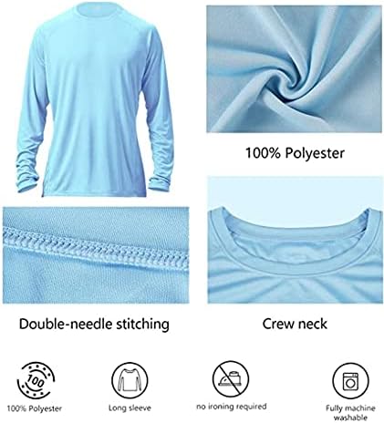 חולצות שחייה של שרוול ארוך לגברים Rashguard upf 50+ UV חולצת הגנה מפני השמש שומר פריחה לריצת טיולים ודיג