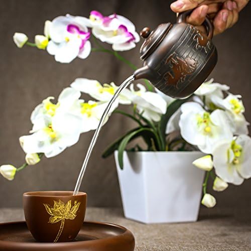סיר בית נובל סיני ניקסינג קנקן חרס טהור גילוף יד טהור מאסטר הפוך את קומקום התה של חימר סגול יצרן OEM/ODM