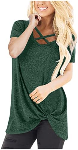 בגדי שרוול קצר של נשים טרנדיות כותנה נגד צוואר רופף חולצה עליונה סתיו תחבושת קיץ חולצה בסיסית לבנות x7 x7