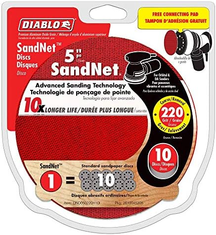 Diablo Sandnet 220 חצץ 5 אינץ 'דיסק מלטש - DND050220H10I