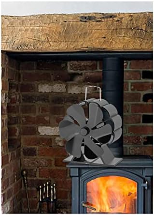 לינלין אח מאוורר 6 להבי חום מופעל תנור מאוורר אקו ידידותי שקט מאוורר עבור עץ יומן צורב בית יעיל חום מדהים
