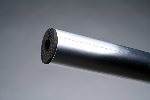 K-flex 6ryl100348al PVC Clading Al Tube, 3-1/2 מזהה בידוד נומינלי, אורך 3 ', 1 עובי קיר, כסף
