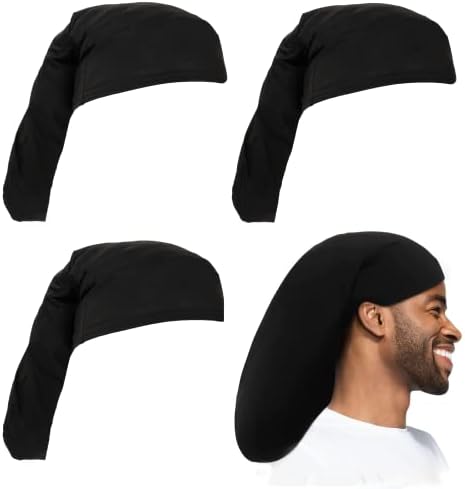 4 חתיכות ונטות לגברים מיועד ג ' מבו מנעול ארוך שיער ראסטות ראש לעטוף נמתח שינה כובע גרב כובע עבור יוניסקס