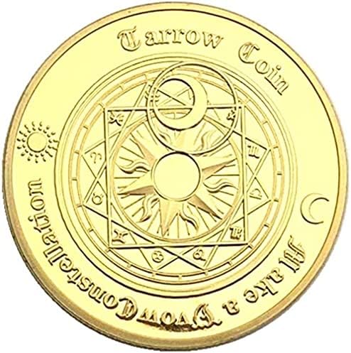 מזל טארוט מטבע זהב אמנות מלאכת מתכת דילוגת שמש ירח קביעת קבוצת כוכבים מטבעות מטבעות פנג שואי מטבעות אספנות מתנות למתנות אוסף העתקים