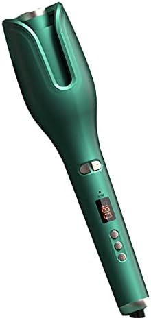 שרביט שיער אוטומטי של ABHI עם תצוגת LED 17 רמות טמפרטורה מתכווננת וטיימר L&R סיבוב שיער יון שלילי סטיילר 10S חום מהיר למעלה 1H אוטומטי כבוי קרמיקה קרמיקה שיער תלתל מגהצים - ירוק