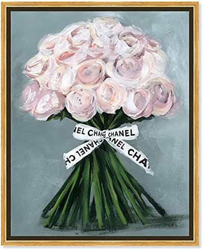 האמן של אוליבר גל בוטני קיר קיר קנבס בד מדפיס 'זר פרחי פרחים מושלם', 20 x 24, מסגרת שחורה