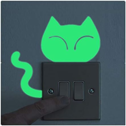 חמוד יצירתי חתלתול חתול זוהר זוהר בחושך זוהר מתג קיר מדבקת בית על אור מתג מדבקות קיר מדבקות מדבקת אמנות סלון קיר מדבקות מדבקה לילדים חדר בית חלון קישוט
