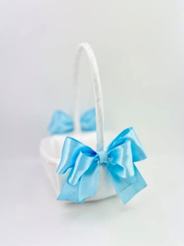 סל החתונה של ילדה פרח לבן וכחול-סל החתונה של ילדה פרח - סל החתונה - 6 אפשרויות של חתונות כחולות
