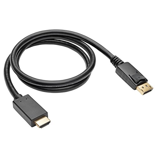 Tripp Lite Displayport למתאם כבל HDMI, DP ל- HDMI, DP2HDMI, 1080p, 3 ft., שחור