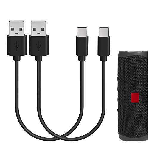 רמקולים של Geekria Type-C כבל מטען קצר, תואם ל- JBL Flip 6, Flip 5, Pulse 5, Pulse 4, Clip 4, Tour Pro 2 Wharger, USB ל- USB-C חוט טעינה להחלפת USB-C