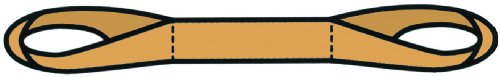 Stren Flex EET1-902CB-4 סוג 4 ניילון כבד ניילון מעוות עיניים ועיניים קלוע עם גוף עטוף, 1 רובד, 3200 קילוגרם יכולת עומס אנכית, 4 'אורך x 2 רוחב, צהוב
