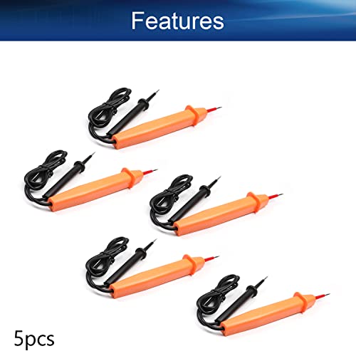 BETTOMSHIN 5 יחידות עט בודק מתח עם בדיקה, גלאי מתח עט עט במגע עט 110V-500V גלאי בודק תאורת LED לבדיקת מעגל, SG 88-4