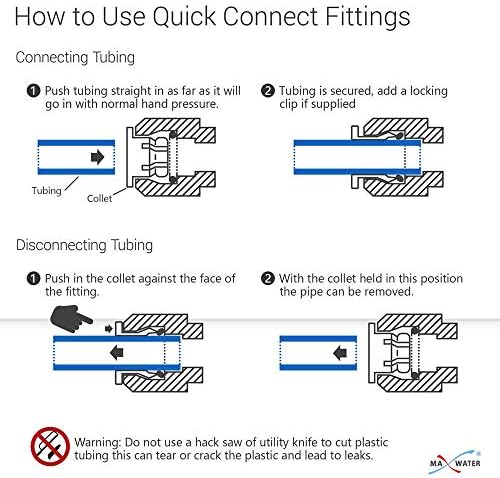 מחבר זכר 1/4 צינור O.D x 3/8 MIP מקסימום מים הפוך מתאים