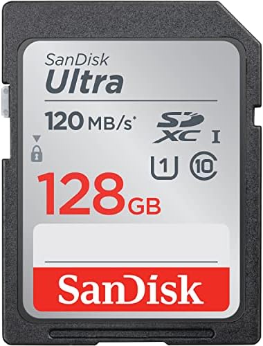 32GB SanDisk 3-Pack אולטרה SDHC UHS-I כרטיס זיכרון - SDSDUN4-032G-GN6IM & 128GB SanDisk Ultra SDXC UHS-I כרטיס זיכרון - 120MB/s, C10, U1, Full HD, SD - SDSDUN4-128G-GN6IN