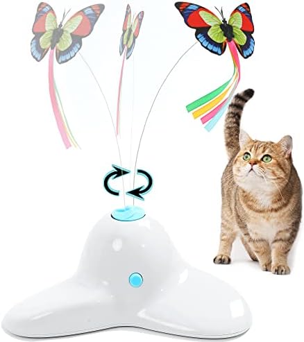 ואלינד אינטראקטיבי חתול צעצוע חשמלי אוטומטי מסתובב פרפר לחתולים מקורה מצחיק טיזר רפרוף פרפרים צעצועים