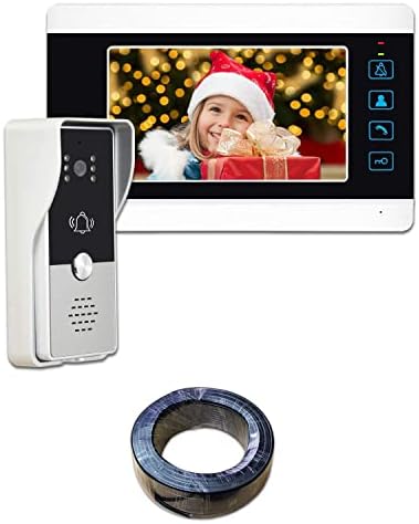 וידאו פעמון אינטרקום דלת טלפון מערכת, חיצוני מצלמה + צג פנימי + 4 חוט עבור בית וילה דירה