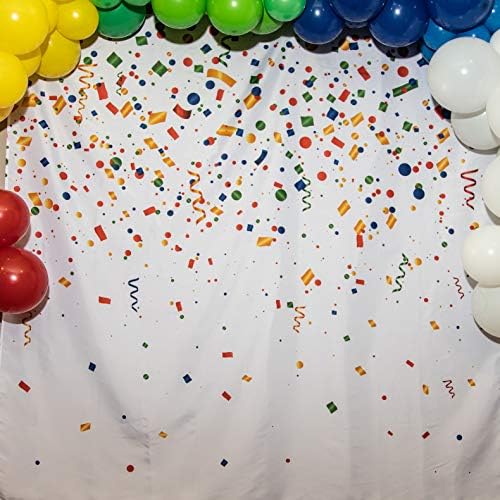יום הולדת שמח תא צילום רקע-צבעוני קונפטי מסיבת קישוט לילדים ומבוגרים