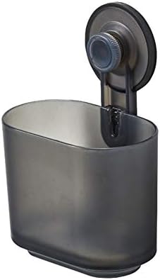N / C ABS ABS SABOAM SABOAM SALCE SALCE SALCE, סל מקלחת אמבטיה, קופסת אחסון ניתנת לניתוק קיר, טכנולוגיית כוס יניקה ואקום, שחור