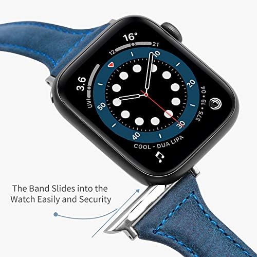רצועת עור ליווין תואמת ל- Apple Watch 49 ממ 45 ממ 44 ממ 42 ממ 41 ממ 40 ממ 38 ממ, נשים גברים רצועת צמיד החלפה אמיתית עבור IWatch Ultra SE2 SE סדרה 8/7/5/4/3/2/1