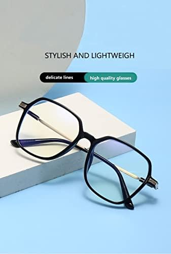 4 חבילה גדול קריאת משקפיים כחול אור חסימת עבור נשים גברים מחשב קוראי אופנה משקפיים